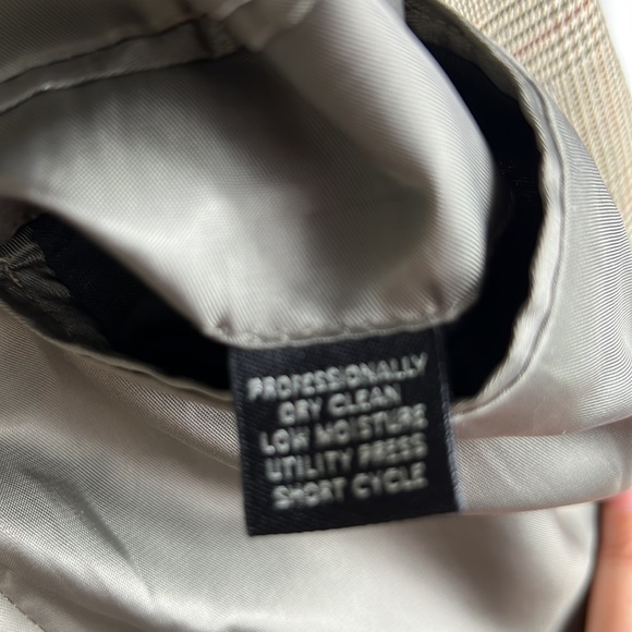 Jos A. Bank Wool Silk Blend Tan Brown Houndstooth Plaid Sports Coat Blazer 48R - Picture 7 of 15